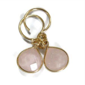 HANDMADE Rose Quartz 14K Gold Filled Earrings